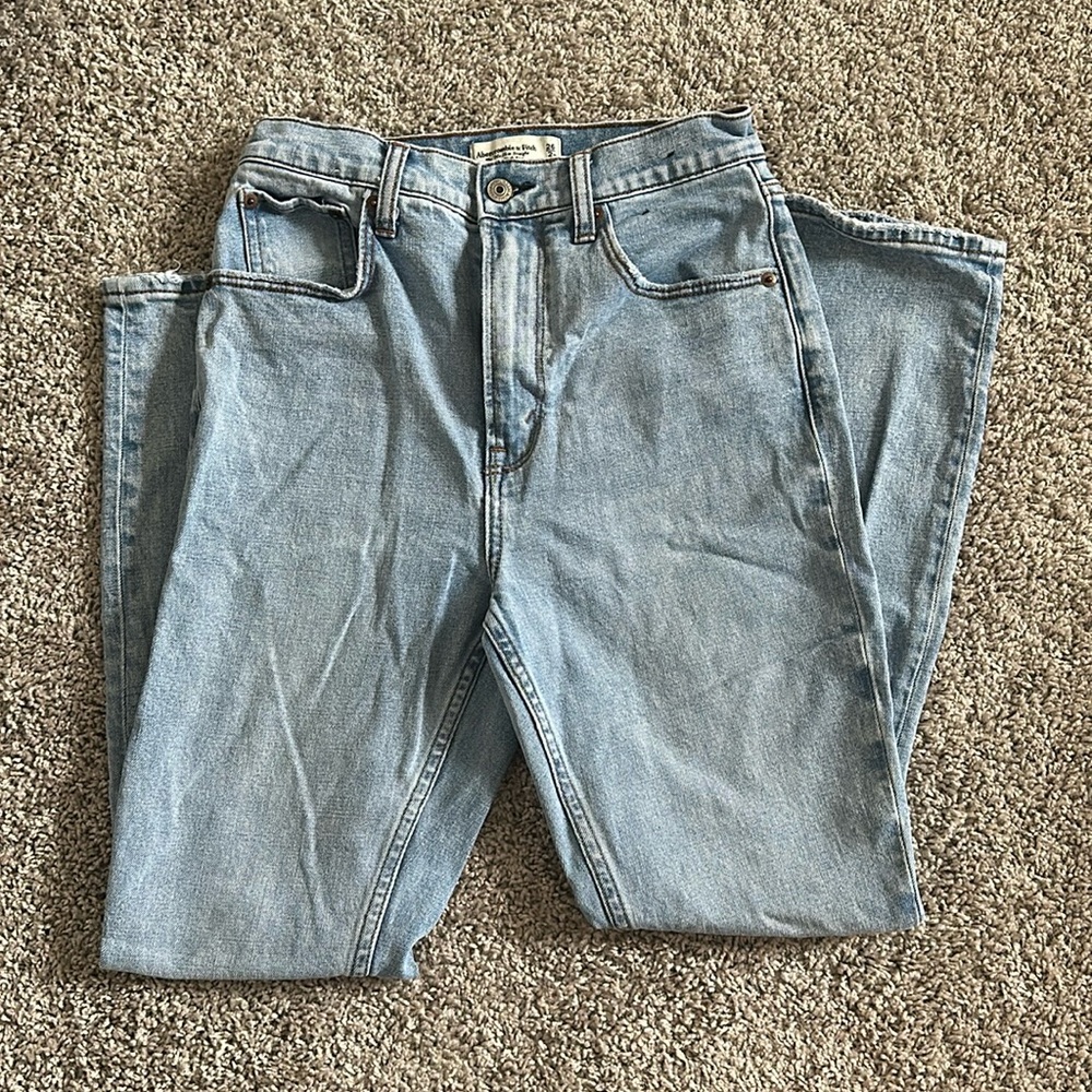 Abercrombie & fitch curve love straight leg jeans